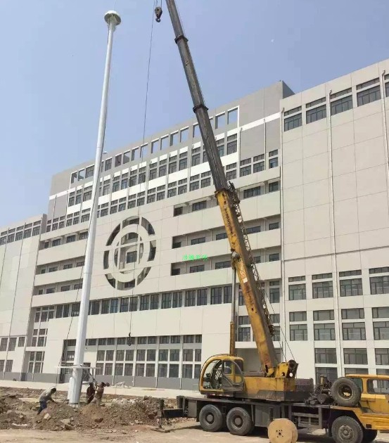 济南20米高杆灯厂家安装工程案例