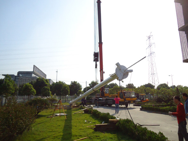 河北鹤壁广场18米高杆灯安装工程