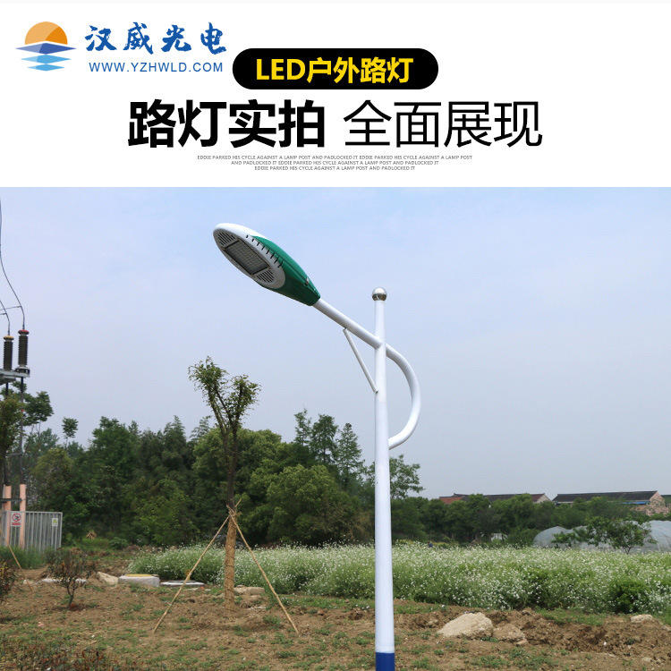 LED道路灯5-8米新农村户外防水高杆道路 灯头30-100W超亮路灯
