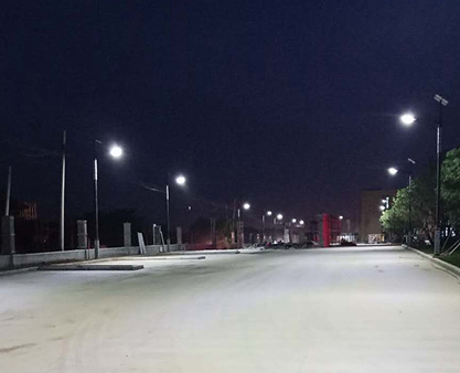 陕西西安凤凰路街道民族风太阳能路灯工程案